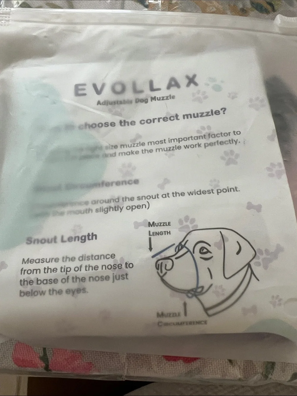 Mesh No-Bite Dog Muzzle for XSmall Pets - New Black Evollax with Directions